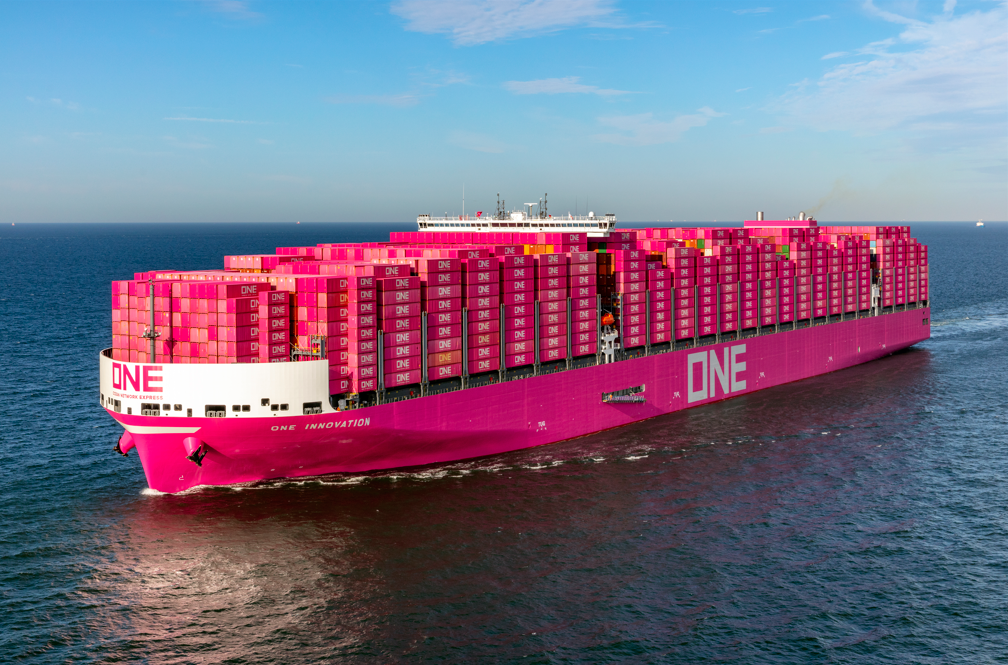 ONE's largest container ship 'ONE Innovation' arrives at Port of Hamburg. Image: Port of Hamburg