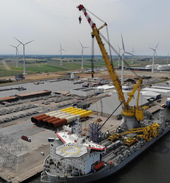 Jan De Nul Group's Les Alizés starts construction of Ørsted’s wind farms. Image: Jan De Nul