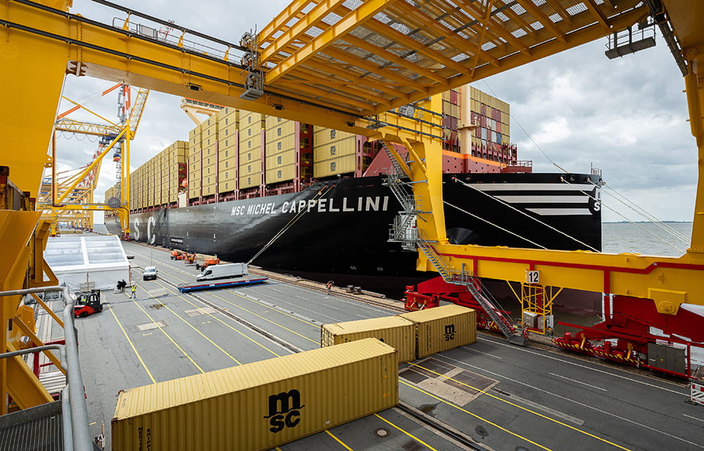 World's Largest Container Ship, MSC MICHEL CAPPELLINI. Image: MSC