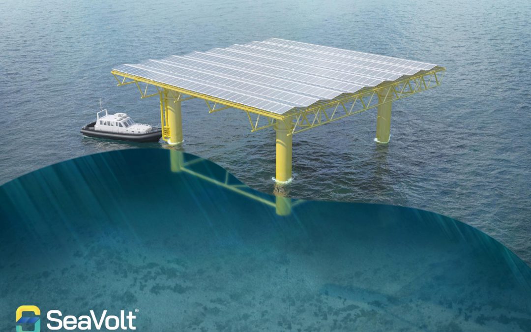 SeaVolt to installs first floating solar energy test platform offshore. Image: Jan De Nul