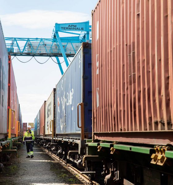 Rail freight on track for record volumes at APM Terminals. Image: APM Terminals
